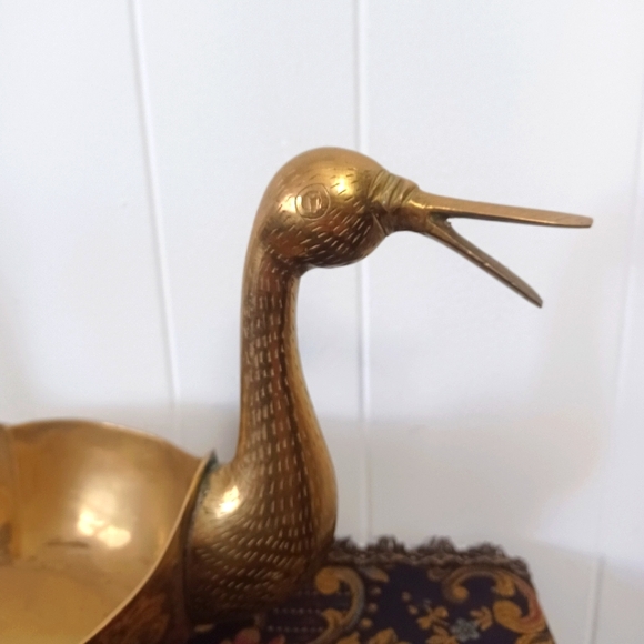 Vintage Brass Duck Bowl - Picture 2 of 7